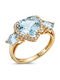 Diamond Group Women's Ring with Diamond from 18K Gold