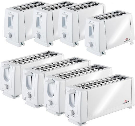 Elekom Toaster Set 8 Pcs Ek-298 W + Ek-168 N