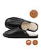 Damen Hausschuhe Leder Schwarze