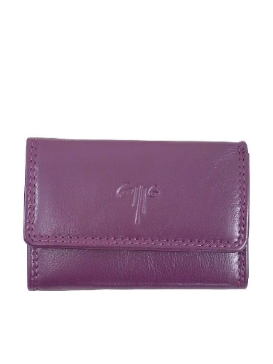 Kleine Leder Damenbrieftasche Lila
