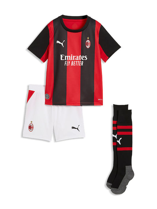 AC Milan 26/27 Домашен Детски Комплект Футболна Екипировка