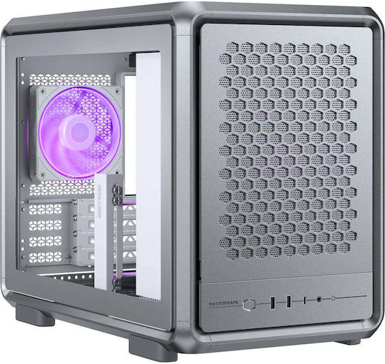 CoolerMaster MasterFrame 400 Mesh Gaming Midi Tower Компютърна кутия със Страничен прозорец Сребриста
