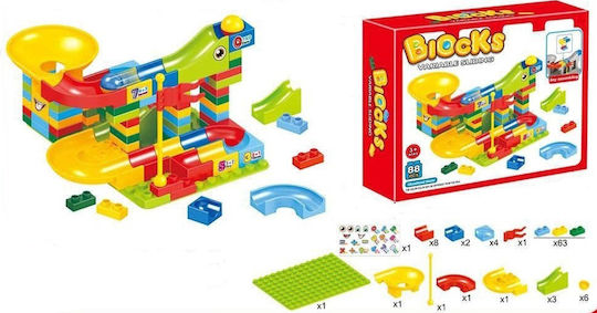 Cuburi de construit Ball Track pentru 3+ Ani 88 buc