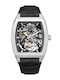 Herrenuhr Automatisch mit Schwarzem Lederarmband