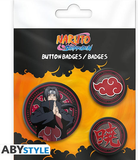Abzeichen 3 Stück Naruto Shippuden Abzeichen Pack Itachi + & Akatsuki
