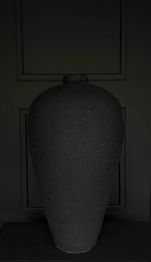 Βάζο Δαπέδου Κεραμικό Μαύρο 45xΥ80cm