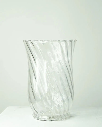Dekorative Glasvase Transparentes Glas Φ14xΥ20cm