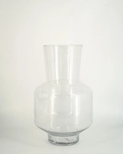 Decorative Glass Transparent Vase 28xH45cm