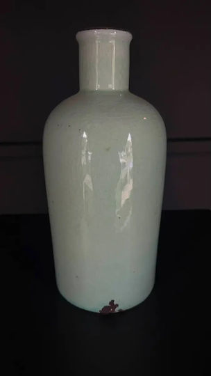 Dekorative Keramikvase Türkis Größe 11xH28cm