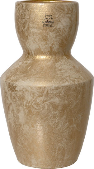 Kaemingk Dekorative Vase Keramik Gold Y40cm