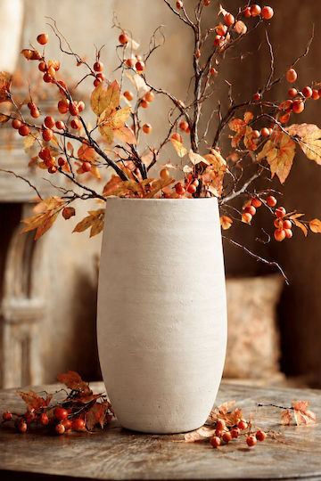 Kaemingk Decorative Ceramic Ecru Vase 22x22xH40cm