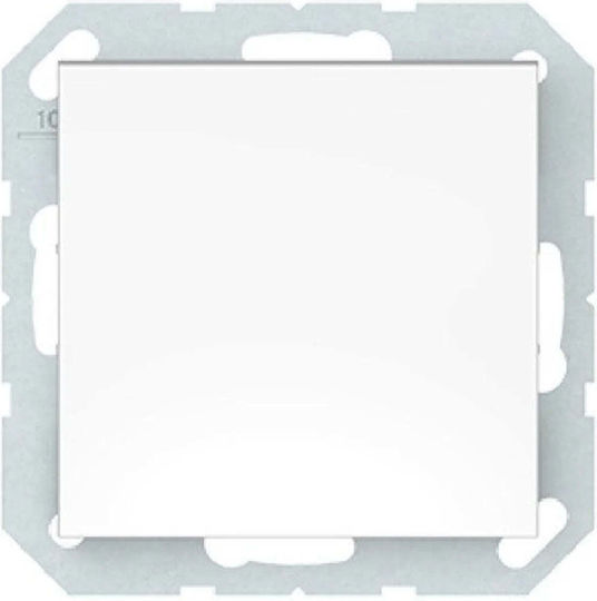 Recessed Wall Switch One-Way Without Frame White