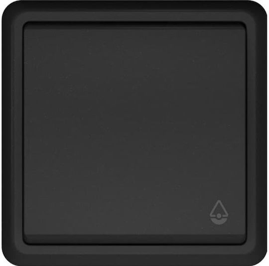 Waterproof Recessed Wall Switch with Frame Black