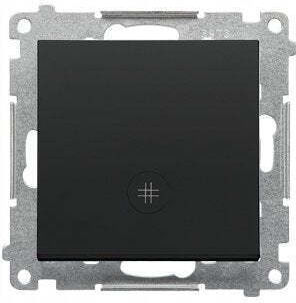 Kontakt-Simon Vertiefter Elektrischer Wandtaster ohne Rahmen Elektrische Wandschalter Schwarz