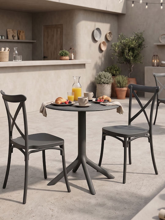 Outdoor Dining Set Mercon 3 Pieces Anthracite