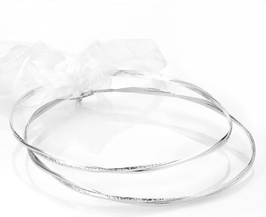 Handgefertigte Hochzeitskronen Nephélē 555 Versilbert