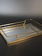 Tablett Hochzeit mit Spiegel Gold