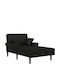 Șezlong Modern din Piele Sintetică Negru 106x174x86 cm