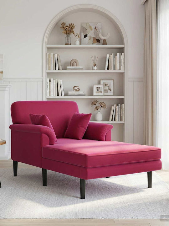Modern Velvet Red Recliner 101x174x90 cm 42048045