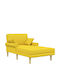Șezlong Modern Din Țesătură Galben M106xL174xÎ86cm