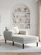 Modern Recliner Velvet Grey W94xD168xH83cm