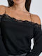 Women's Long Sleeve Blouse Black