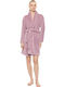 Pink Label Winter Damen Fleece Robe Sand