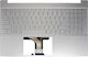 Tastatură Laptop Keyboard Palmrest Hp Pavilion 15-eh 15-eg 15z-eh 15t-eg 15-eh1000 2h5a6av 1g7s3uar M08912-001 Tpn-q245 Tpn-q246 US Retroiluminat Argintiu Cod.40725usblsilpalm