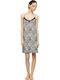 Pink Label Summer Women's Nightgown Ivory Leopard