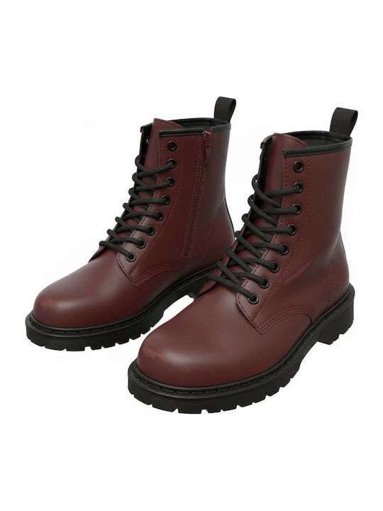 Stiefeletten Damen Burgundisch
