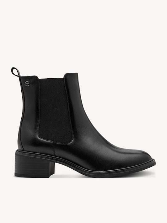 Tamaris Leder Damen Stiefeletten Schwarz