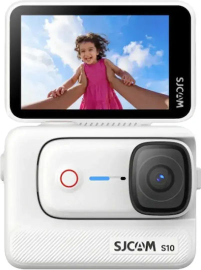 SJCAM S10 64GB Action Camera 4K Ultra HD Underwater Standard with 2.51" Touch Screen and Wi-Fi White