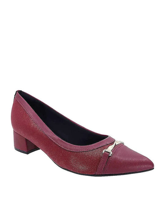 Pantofi cu toc ascuțite burgundy
