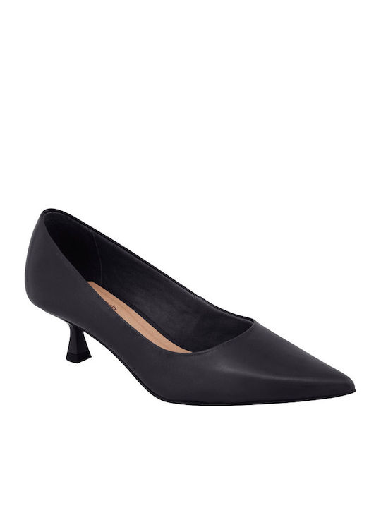 Bottero Leather Black Heels
