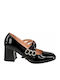 Heels from Patent Leather with Medium Heel Black WM-MP7006-1-27HH-BLACK