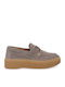 Suede Women's Moccasins In Brown Color