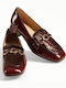Pantofi Cu Toc Din Lac Burgundy