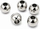 Perlen Silber Stahl Auswahl Größen 3mm