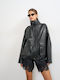 Short Women's Bomber Jacket Black