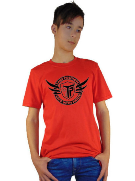 Takeposition Детска Тениска Черна Лого Wings