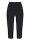 Women's Satin Trousers in Slim Fit Black