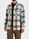 Langärmeliges Flanell Overshirt in Normale Passform Geprüft Beige
