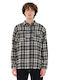Long Sleeve Flannel Shirt in Regular Fit Checked Checked