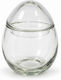 Glass Egg Candle Holder Lid Φ6cm