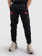Sweatpants with Elastic Black/red