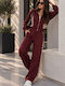 Burgundy Sweatpants Set