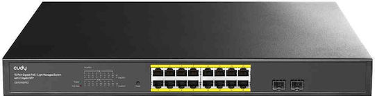 Cudy GS1016EPS2 Comutator Gestionat L2 PoE+ cu 16 Porturi Gigabit (1Gbps) Ethernet