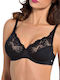 Balconette Black Bra without Padding with Underwire