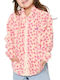 Kinder-Strickjacke Vlies Pfirsich