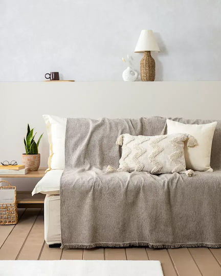 Nima Lorian Chenille Armchair Throw 180x180cm Gray